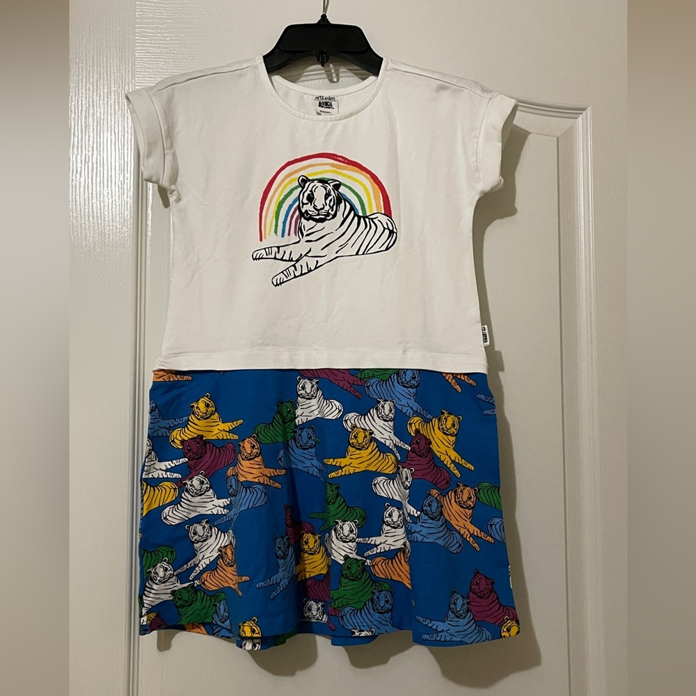 Organic Cotton Colorful Tiger Print Dress
